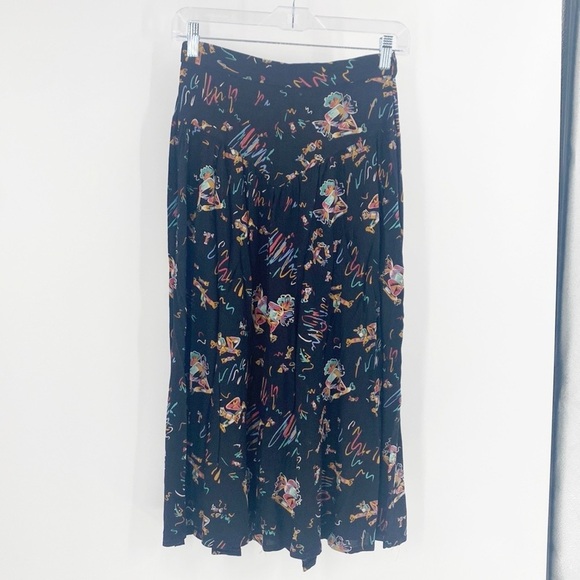 Vintage carena midi skirt 80s abstract print - Picture 1 of 6